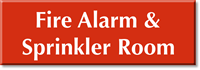 Fire Alarm & Sprinkler Room Select-a-Color Engraved Sign