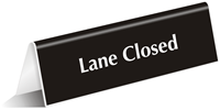 Lane Closed OfficePal™ Tabletop Tent Sign