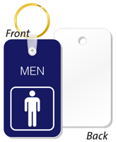 MEN Bathroom Keychain, 1-3/4 in. x 3 in.
