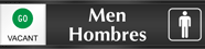 Bilingual Men Hombres - Vacant/Occupied Slider Sign