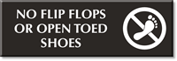 No Flip Flops Or Open Toed Shoes Sign