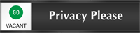 Privacy Please   Vacant/Occupied Slider Sign