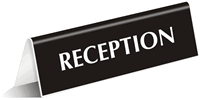 Reception Engraved Table Top Tent Sign