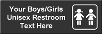 Boys / Girls Unisex Restroom Symbol Sign