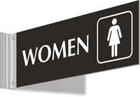 Women Restroom Corridor Sign with Graphic