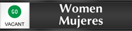 Bilingual Women Mujeres - Vacant/Occupied Slider Sign