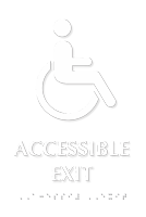 Accessible Exit TactileTouch Braille Door Sign