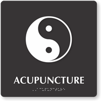 Acupuncture TactileTouch Braille Hospital Sign