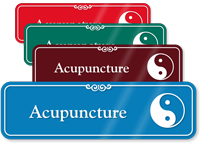 Acupuncture Taijitu Showcase Hospital Sign
