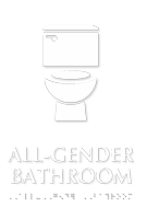 All-Gender Bathroom TactileTouch Restroom Sign with Braille