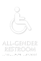 All-Gender TactileTouch Restroom ISA Symbol Braille Sign
