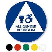 All Gender Restroom Sign, Toilet, Updated ISA Symbol