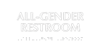 All-Gender Restroom Sign with Braille