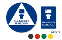 California Wall Door All-Gender Restroom, 2 Signs/Kit