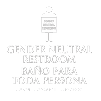 Gender Neutral Restroom Braille Sign
