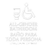 All Gender Bathroom ISA And Toilet Symbol Sign