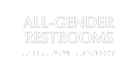 All-Gender TactileTouch Restrooms Sign with Braille