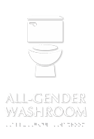 All-Gender Washroom TactileTouch Sign with Braille