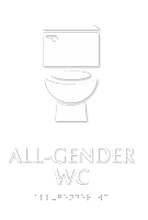 All-Gender WC TactileTouch Restroom Sign with Braille