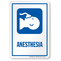 Anesthesia Sign with Patient Receiving Anaesthetic Symbol