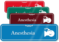 Anesthesia Hospital Showcase Sign
