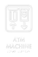 ATM Machine TactileTouch Braille Sign with Graphic