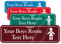 Boys Room Symbol Sign