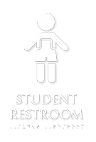 Boys Student Restroom TactileTouch Braille Sign