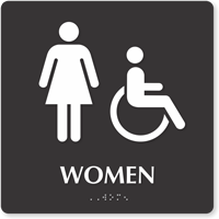 Women Female Accessible Sign