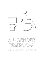 Deco All-Gender Restroom Sign