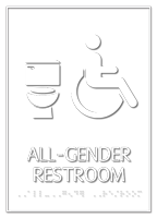 LeatherTex All-Gender Restroom Sign