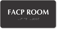 TactileTouch™ Facp Room Sign with Braille