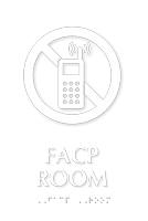 Facp Room ADA TactileTouch™ Sign with Braille