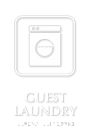 Guest Laundry Symbol TactileTouch™ Sign with Braille