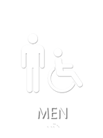 Men/ISA Handicapped Graphic and Braille Sign