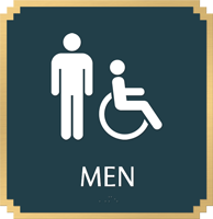 Men, with Men/ISA Handicapped Graphic Braille Sign
