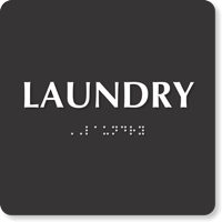 Laundry TactileTouch™ Sign with Braille
