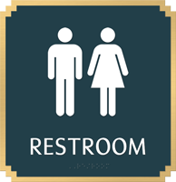 Restroom, with Male/Female Graphic and Braille