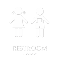 Restroom Boys Girls Pictogram Sign