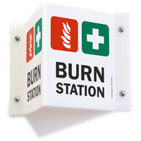 Burn Station 2 Sided Projecting Sign
