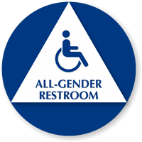 California All-Gender Restroom, Toilet ISA Symbol Sign