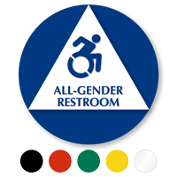 All Gender Restroom Sign with New Accessibility Symbol