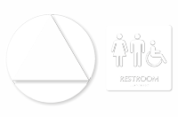 ISA Women Men Pictograms Restroom Sign