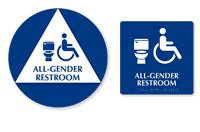 California All-Gender Restroom ISA Symbol, 2 Signs/Kit