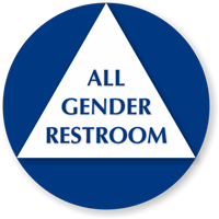 California All Gender Sintra Restroom Door Sign