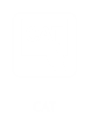 Engraved CAT Sign with Computed Axial Tomography Symbol