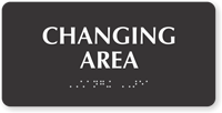Changing Area Tactile Touch Braille Sign