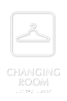 Changing Room with Symbol TactileTouch™ Sign with Braille