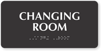 Changing Room Tactile Touch Braille Sign
