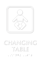 Braille Changing Table Sign With Graphic 